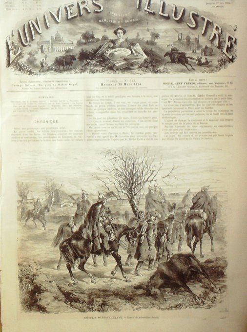 L'Univers illustré 1864 # 313 Egypte Timsah Toosomville Japon Infanterie & cavalerie