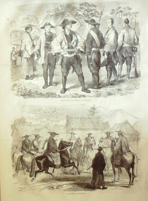 L'Univers illustré 1864 # 313 Egypte Timsah Toosomville Japon Infanterie & cavalerie