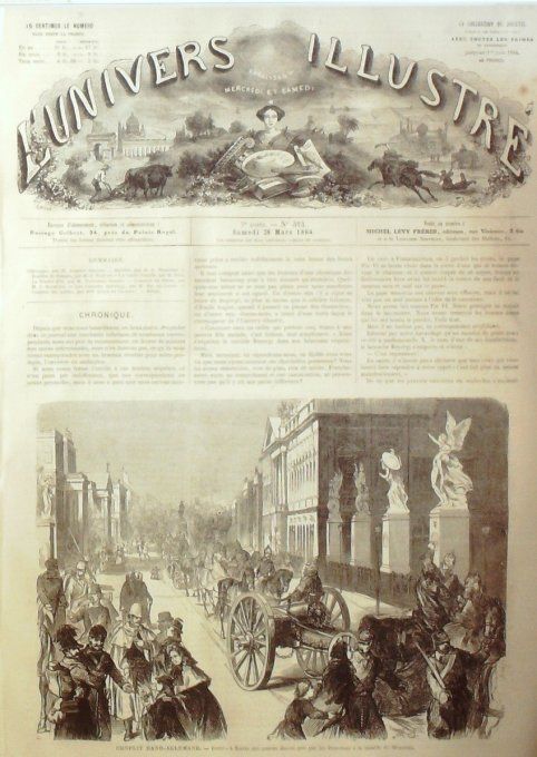 L'Univers illustré 1864 # 314 Italie Pompéi fouilles Berlin Raphaël