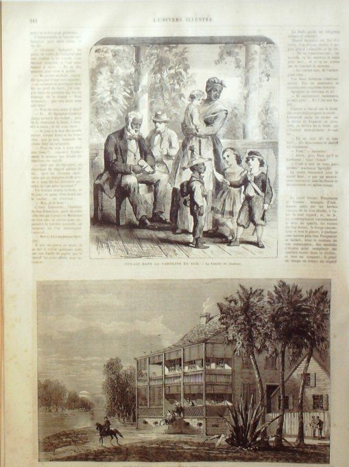 L'Univers illustré 1864 # 316 Montmartre espagne Tolède Trafalgar Caroline du Sud