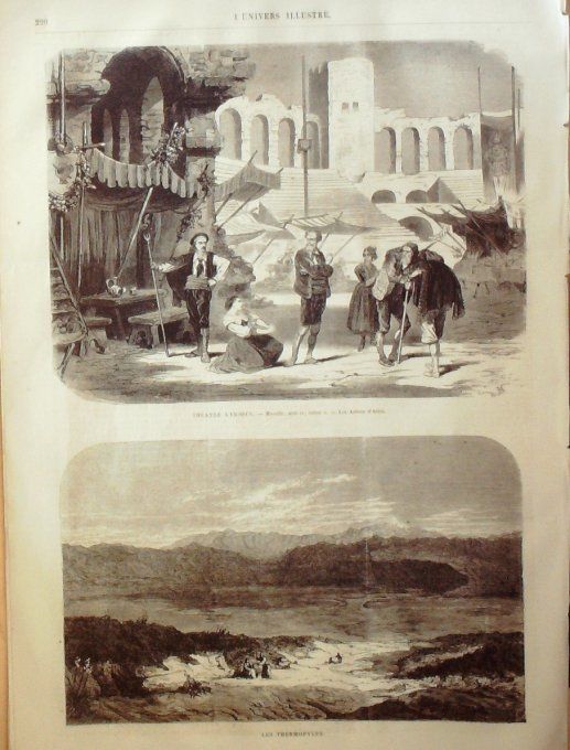 L'Univers illustré 1864 # 317 Ellamegne Oversee Elbe4 les Termopyles Arles (30)Hippolyte Flandrin