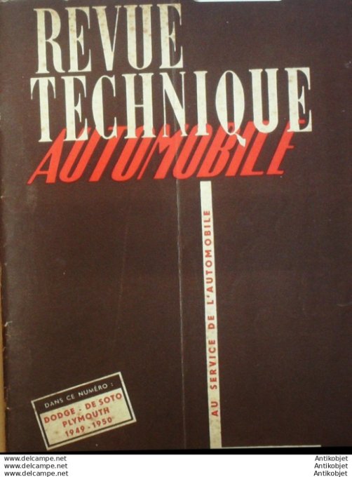 Revue Technique Automobile Dodge De Doto lymouth 1949