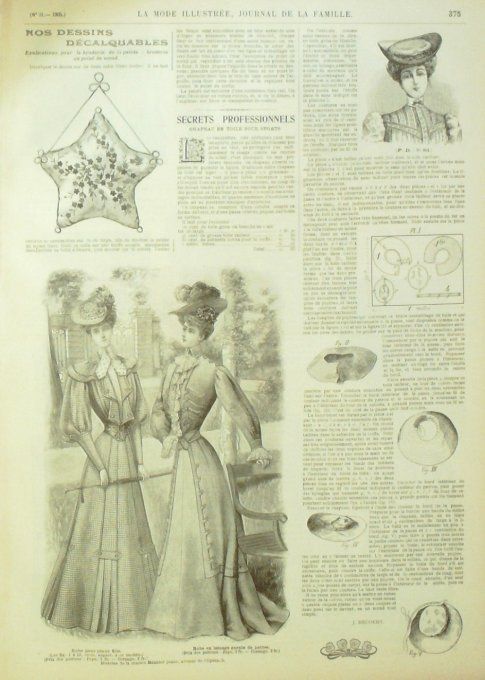 Journal Mode illustrée 1905 # 31 Toilette de visites