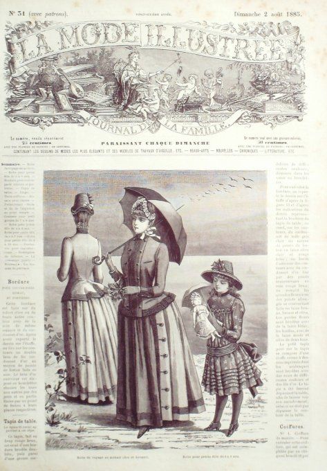 Journal Mode illustrée 1885 # 31 Robe de voyage