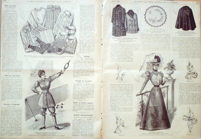 Journal Mode illustrée 1897 # 31 Robes en taffetas & crêpe de Chine