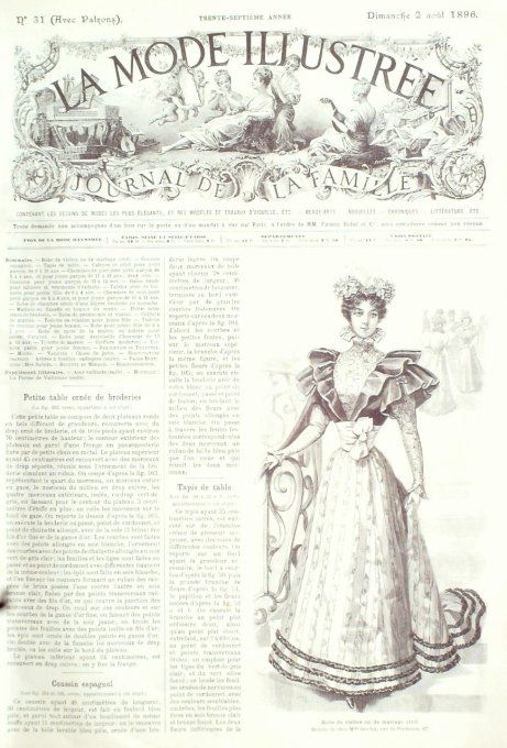 Journal Mode illustrée 1896 # 31 Robe de visites