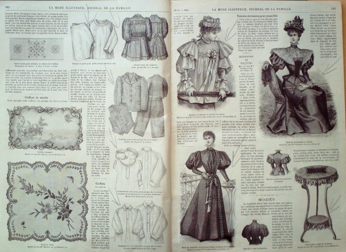 Journal Mode illustrée 1896 # 31 Robe de visites