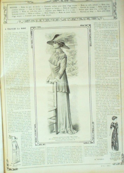 Journal Mode illustrée 1911 # 31 Jaquette & robe de chambre