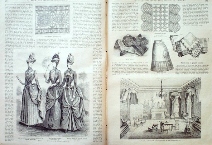 Journal Mode illustrée 1886 # 31 Robes en tussor & gaze-grenadine