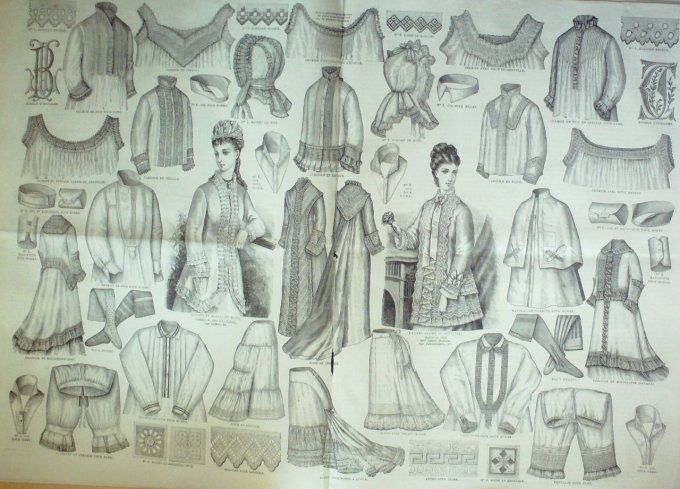 Journal Mode illustrée 1877 # 31 Robes en faye costume fillette