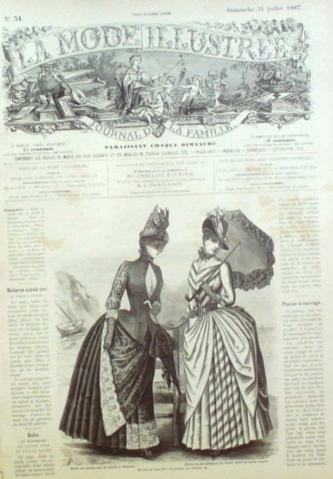 Journal Mode illustrée 1887 # 31 Robes en surah & mousseline 