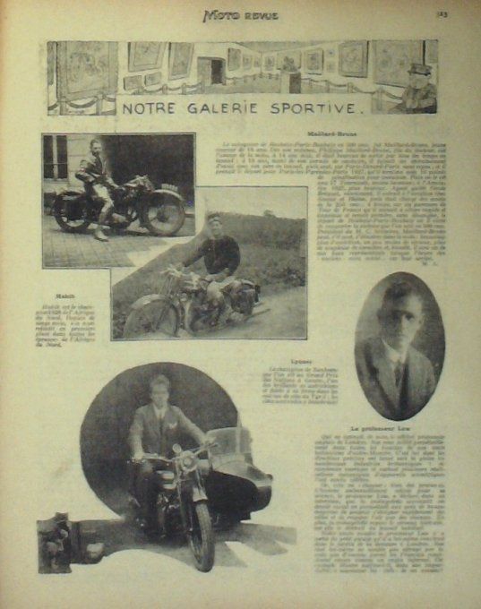 MMoto Revue 1929 n° 320 Bloc Bridier Charron Maillard Brune Lynser Dunelt