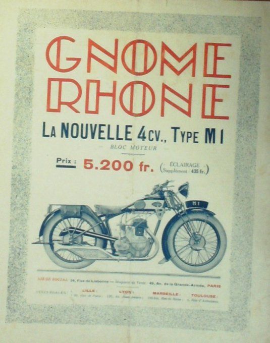 MMoto Revue 1929 n° 320 Bloc Bridier Charron Maillard Brune Lynser Dunelt