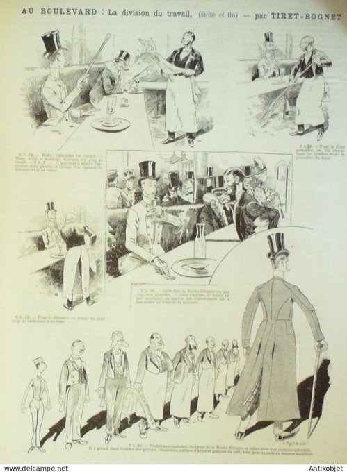 La Caricature 1886 n°319 Naivetés Caran d'Ache Gondinet par Luqueau boulevard Tiret-Bognet