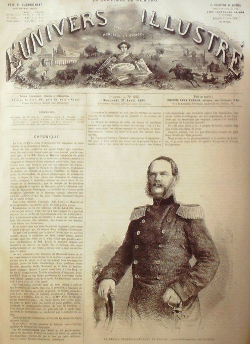 L'Univers illustré 1864 # 323 Quais de Paris conflit Dano-Allemand Frédéric de Prusse