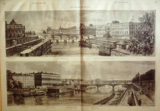 L'Univers illustré 1864 # 323 Quais de Paris conflit Dano-Allemand Frédéric de Prusse