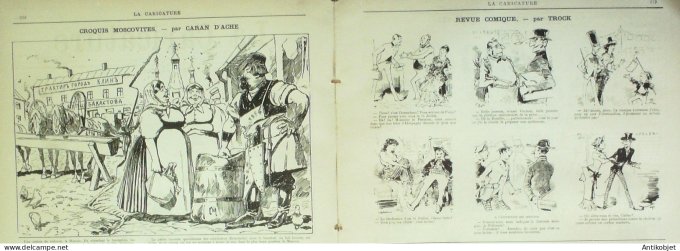 La Caricature 1883 n°185 Mariage Breton Loys Moscovites Caran d'Ache Trock