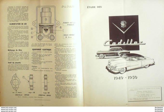 Revue Technique Automobile Renault 505 CADILLAC 49-50 1951