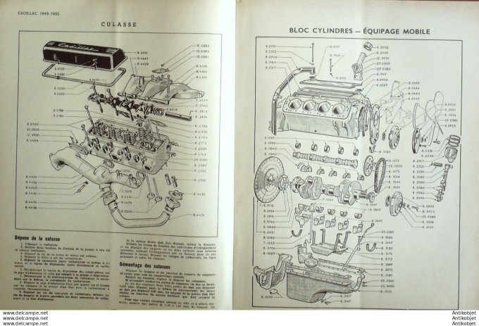 Revue Technique Automobile Renault 505 CADILLAC 49-50 1951