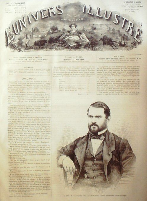 L'Univers illustré 1864 # 325 Espagne Bilbao Techas Danemark Assentrup Frédérica 