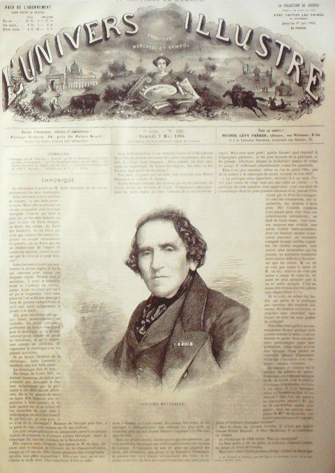 L'Univers illustré 1864 # 326 Danemark Copenhague Grèce Athènes Giacomo Meyerbeer