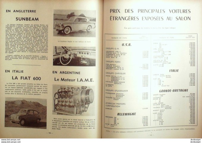 Revue Technique Automobile Simca Vedette Peugeot 203 Citroën Ds 19 115#1955