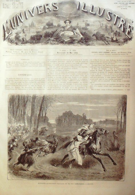 L'Univers illustré 1864 # 329 Eritso Grèces Rhodès Usa Plesant-Hill Inde Transports