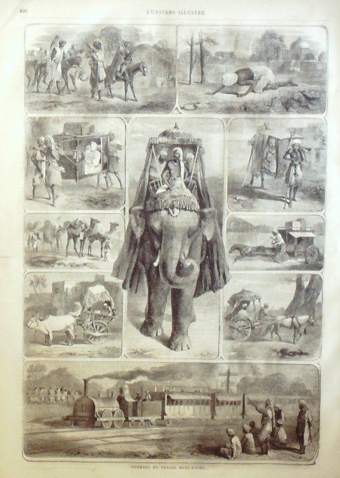 L'Univers illustré 1864 # 329 Eritso Grèces Rhodès Usa Plesant-Hill Inde Transports