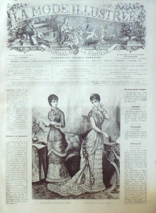 Journal Mode illustrée 1879 # 32 Robes en toile & soirée