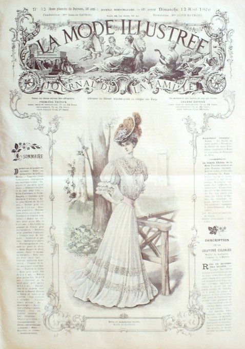 Journal Mode illustrée 1906 # 32 Robe mousseline