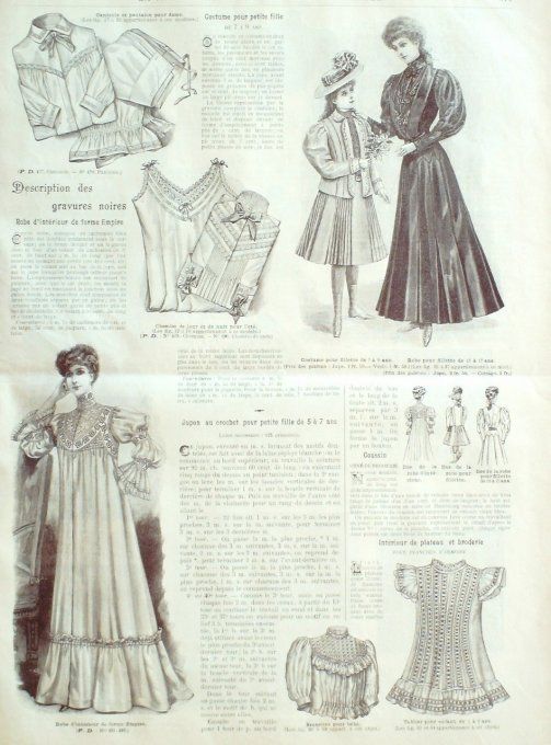 Journal Mode illustrée 1906 # 32 Robe mousseline