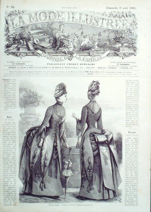 Journal Mode illustrée 1885 # 32 Robe de plage