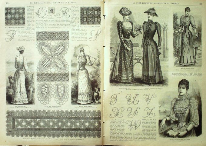 Journal Mode illustrée 1891 # 32 Robes en bengaline & lainage