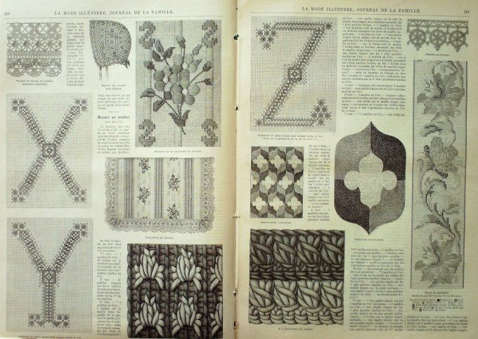 Journal Mode illustrée 1890 # 32 Robes en lainage & dentelle