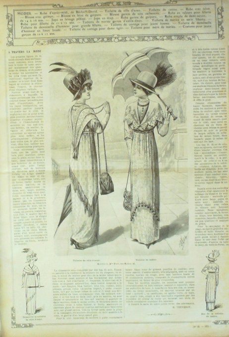 Journal Mode illustrée 1911 # 32 Robes & jupes