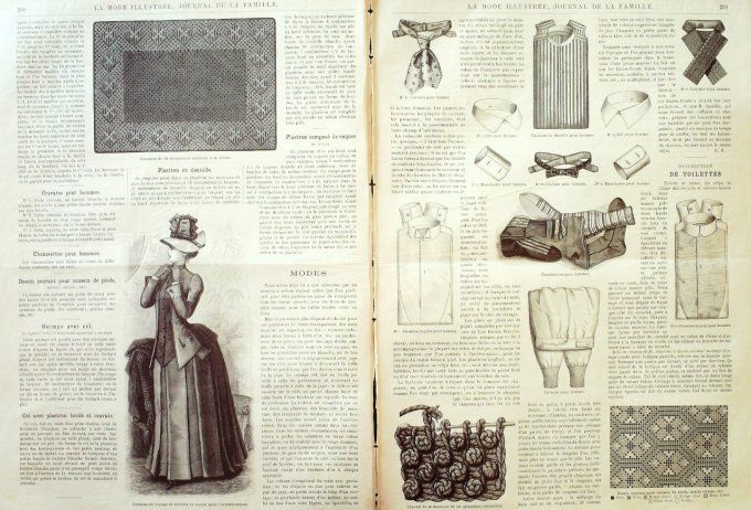 Journal Mode illustrée 1886 # 32 Robes en batiste & lainage