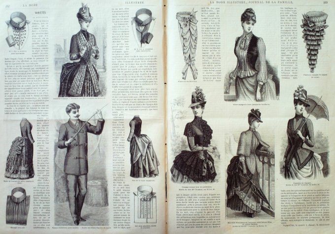 Journal Mode illustrée 1886 # 32 Robes en batiste & lainage