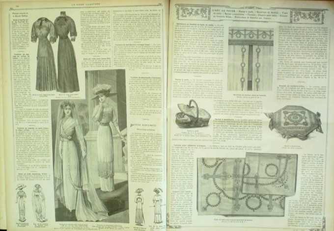 Journal Mode illustrée 1910 # 32 Robe d'intérieurs & blouses