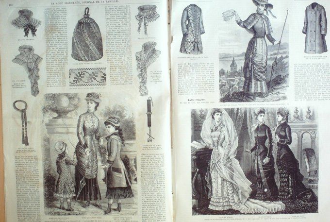 Journal Mode illustrée 1880 # 32 Robes mousseline & voile