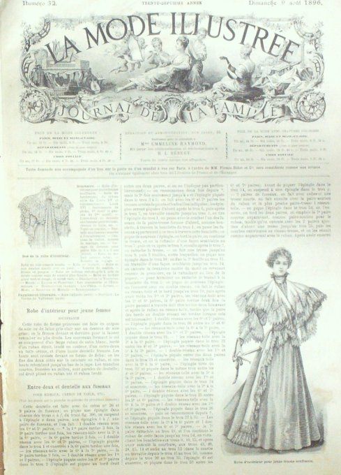 Journal Mode illustrée 1896 # 32 Robe d'intérieur