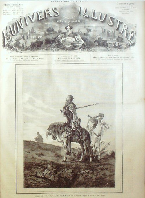 L'Univers illustré 1864 # 331 Cavaliers sahariens baron Gros Italie Duino