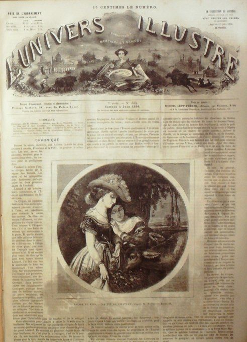 L'Univers illustré 1864 n° 334 Oeuvre A;Dumas & A.Lemaire Diogène  