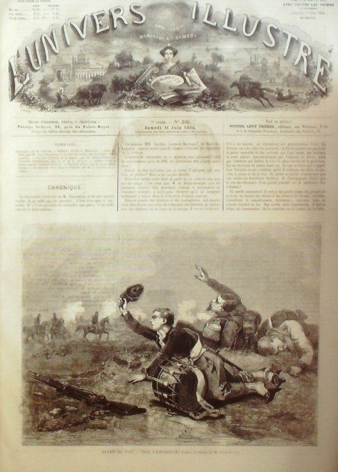 L'Univers illustré 1864 # 336 Danemark Jutland Prince de Hesse Pérou îles Chincha Reims Jeanne'd'Arc