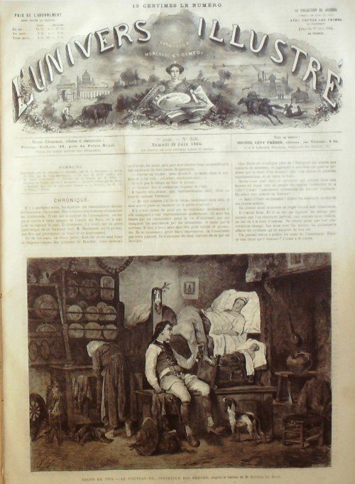 L'Univers illustré 1864 # 338 Londres Pont sur la Tamise Inde le coton    