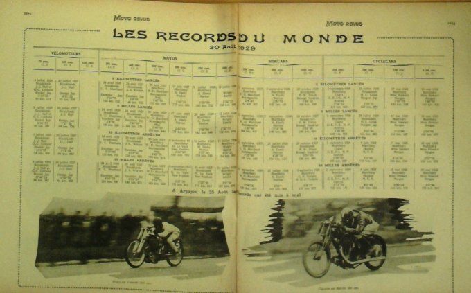 Moto Revue 1929 n° 338 B.S.A.175cmc AJW chassis GP Suisse Bruxelles records