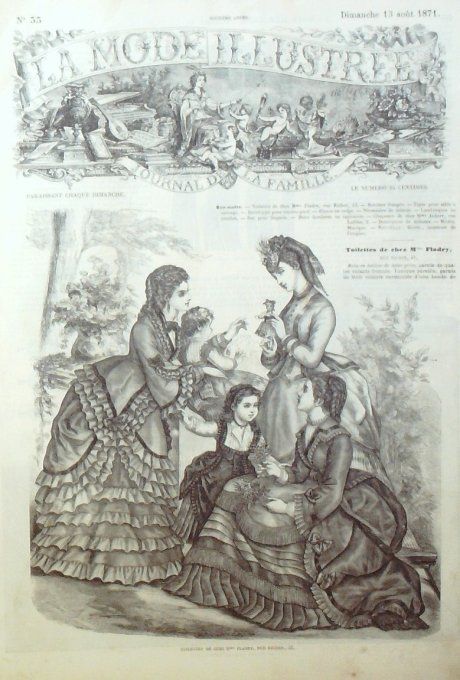 Journal Mode illustrée 1871 # 33 Toilettes de sorties