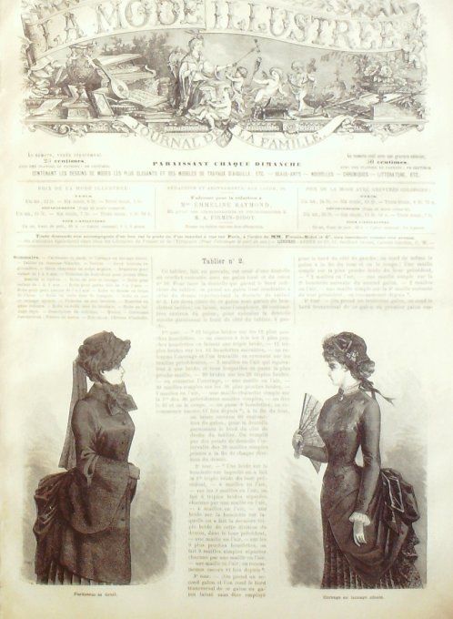 Journal Mode illustrée 1883 # 33 Pardessus de deuil