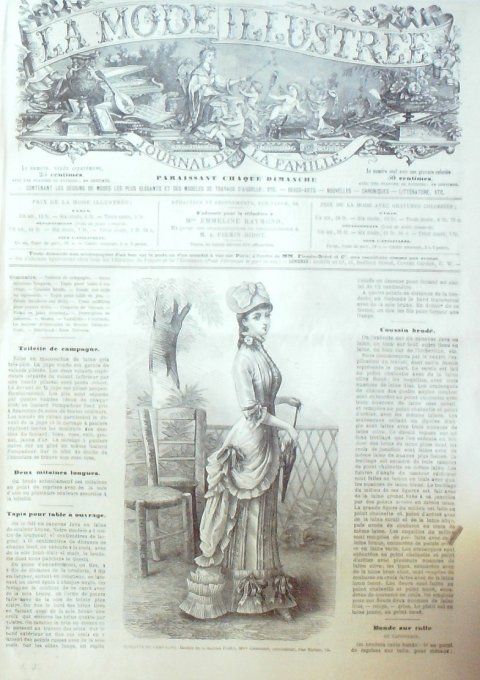 Journal Mode illustrée 1879 # 33 Toilette de campagne