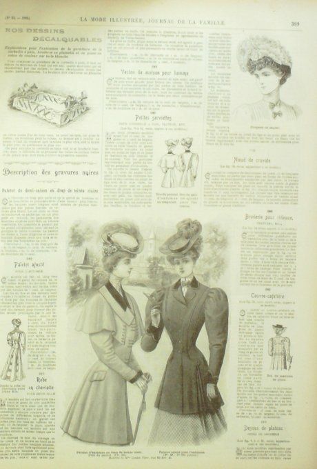 Journal Mode illustrée 1905 # 33 Toilette d'après-midi