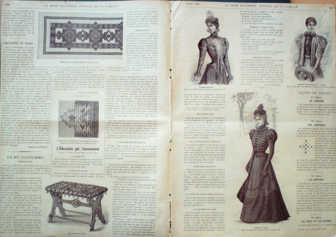 Journal Mode illustrée 1897 # 33 Robe en crêpe de Chine